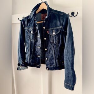 Levi Strauss & Co Jean Jacket Women's Size XS Blue Stretch Denim Trucker Pocket